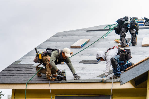 Professional Storm Damage Roof Repair technician working in Marion, NC
